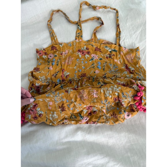 Natural Life Pom Pom Grocery Tote Bag Floral Reusable Market Bag Boho - Picture 4 of 7